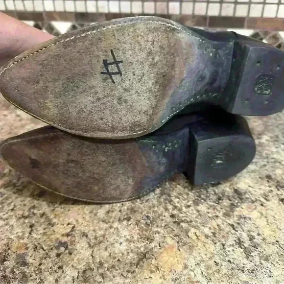 Dan Post Black Men’s Cowboy Boots 9D Western Pull On Boots Embroidered Rodeo - Picture 8 of 10